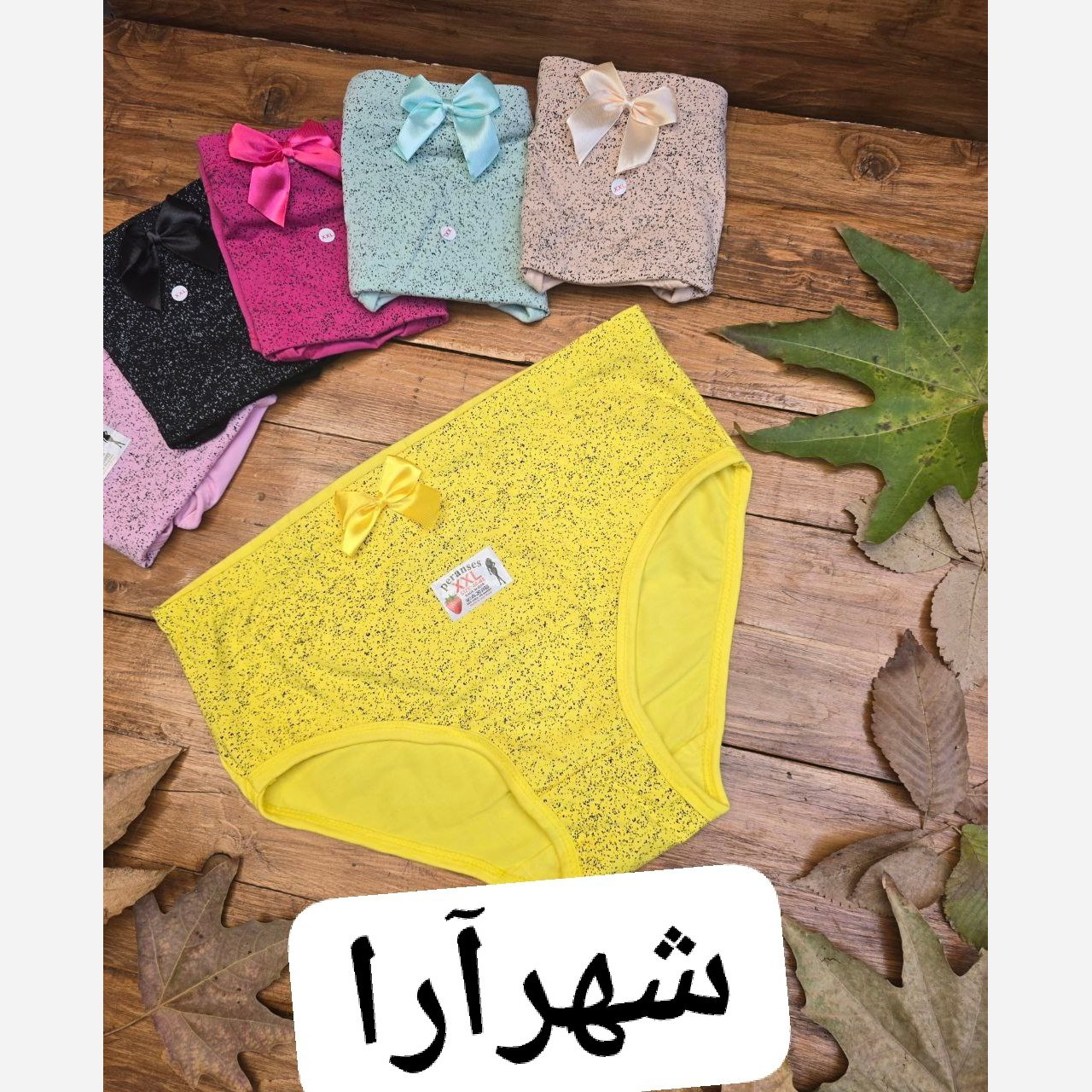 شورت زنانه پنبه لاکرا پاپیون دار XLفری سایز تا42