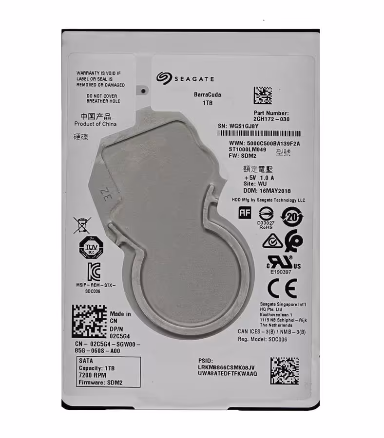 هارد دیسک لپ تاپ سیگیت مدل BarraCuda ST1000LM049 ظرفیت 1 ترابایت
