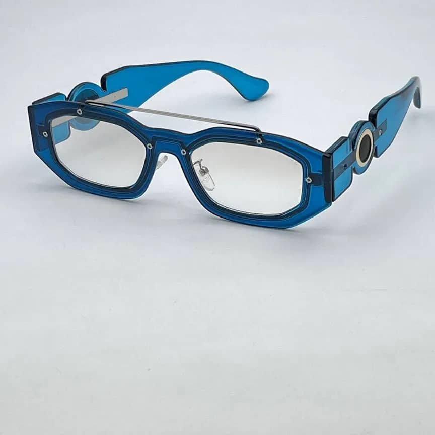 عینک آفتابی زنانه و مردانه مارک ورساچ پل دار(فریم آبی _شیشه سفید)