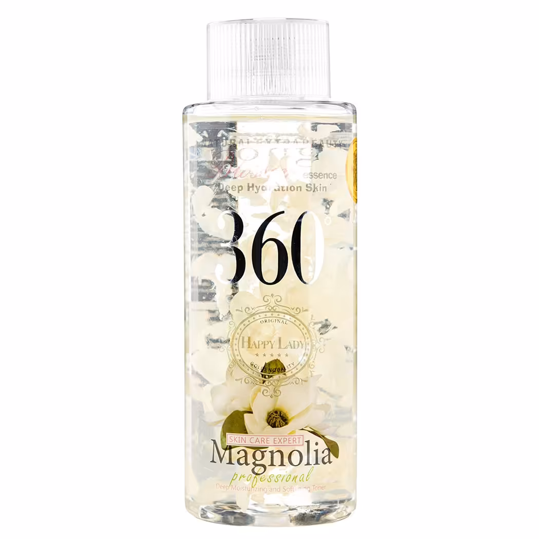 تونر پاک کننده آرایش صورت 360 مدل Magnolia حجم 250میل هپی لیدی

