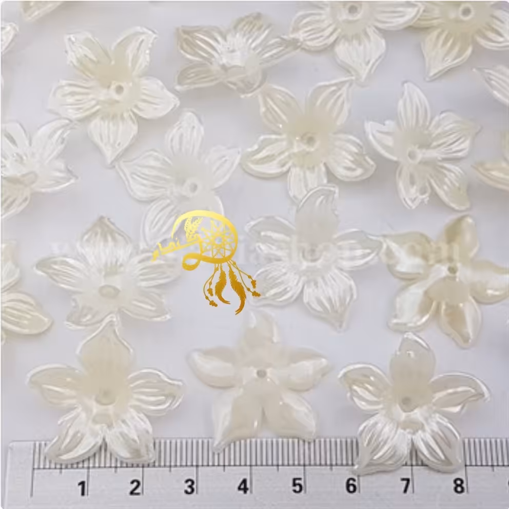 گل کریستال شکوفه درشت 2سانتی پک ده عددی