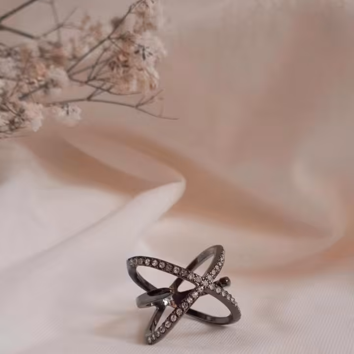 انگشتر مینیمال مشکی