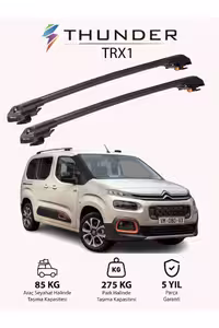 نوار محافظ خودرو مشکی CITROEN BERLINGGO 2019 TRX1 CARRIER LOCKED SEARCH SEART CABER CEILING BAR Thunder