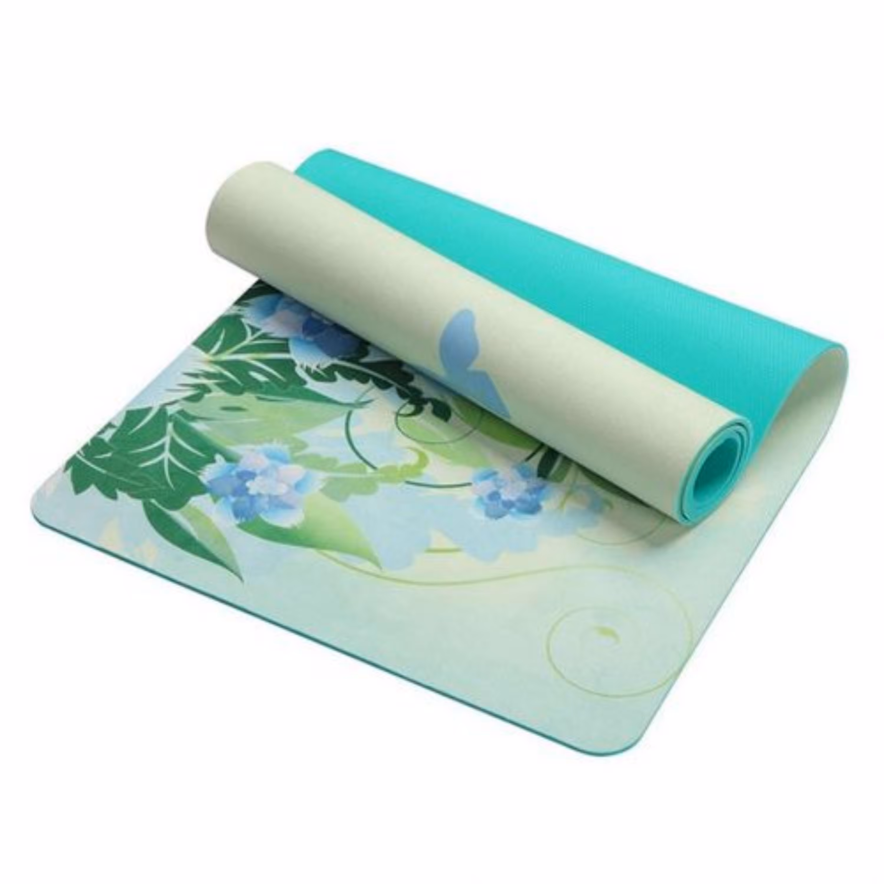 مت تمرین یوگا و پیلاتس رویه مخمل Suede رنگ سبز