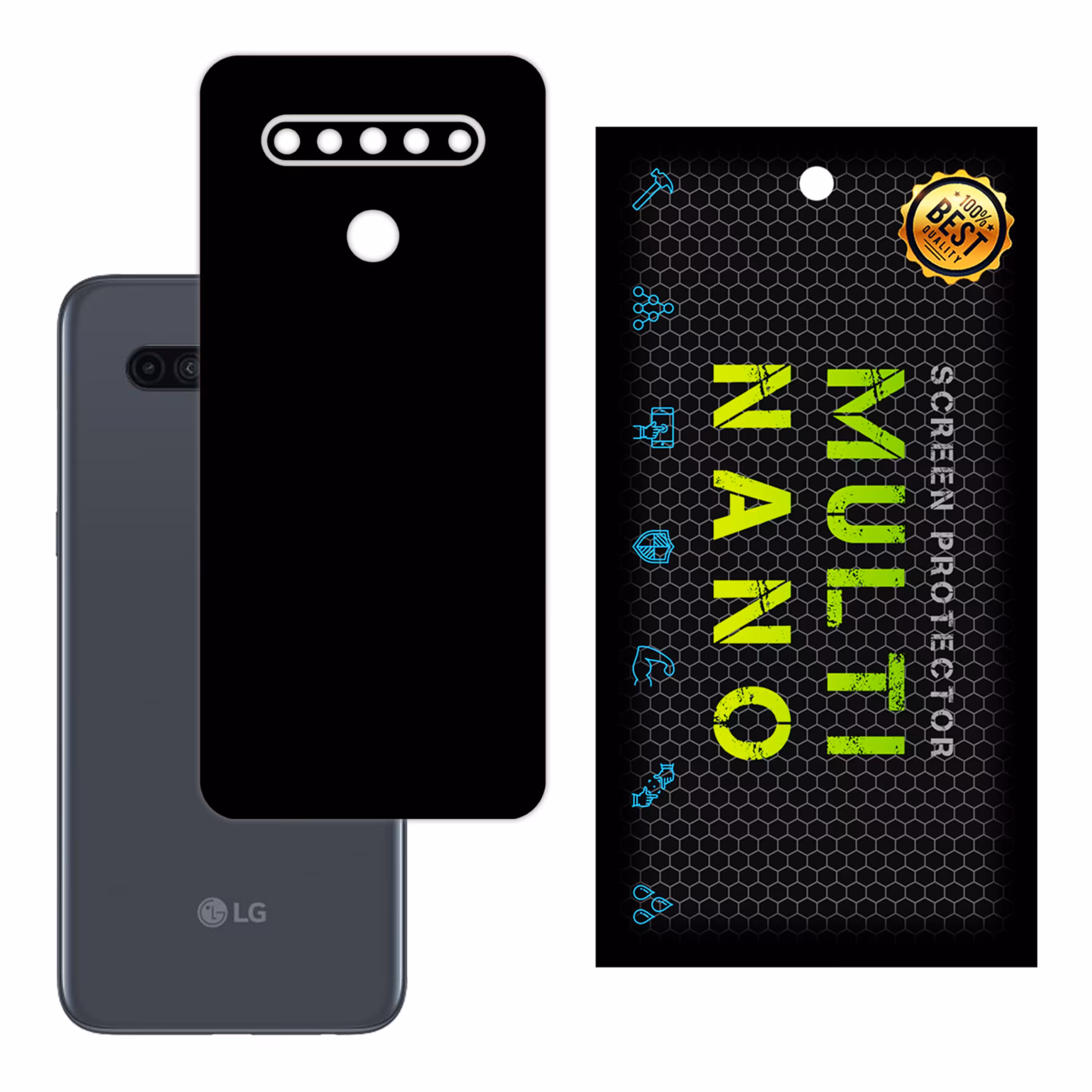 برچسب پوششی MultiNano مدل X-F1M-Black برای پشت موبایل ال جی  K41S