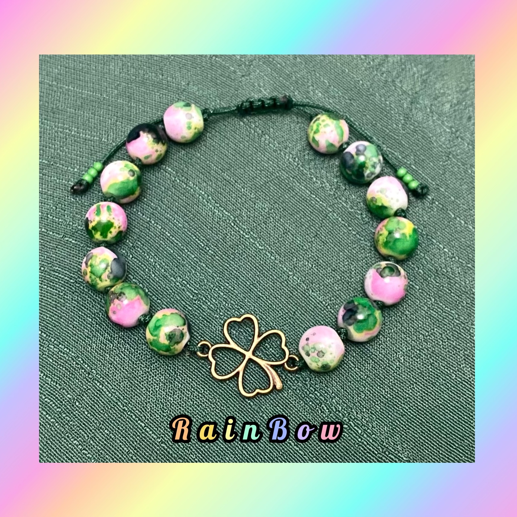 دستبند مهره ای آبرنگی 4