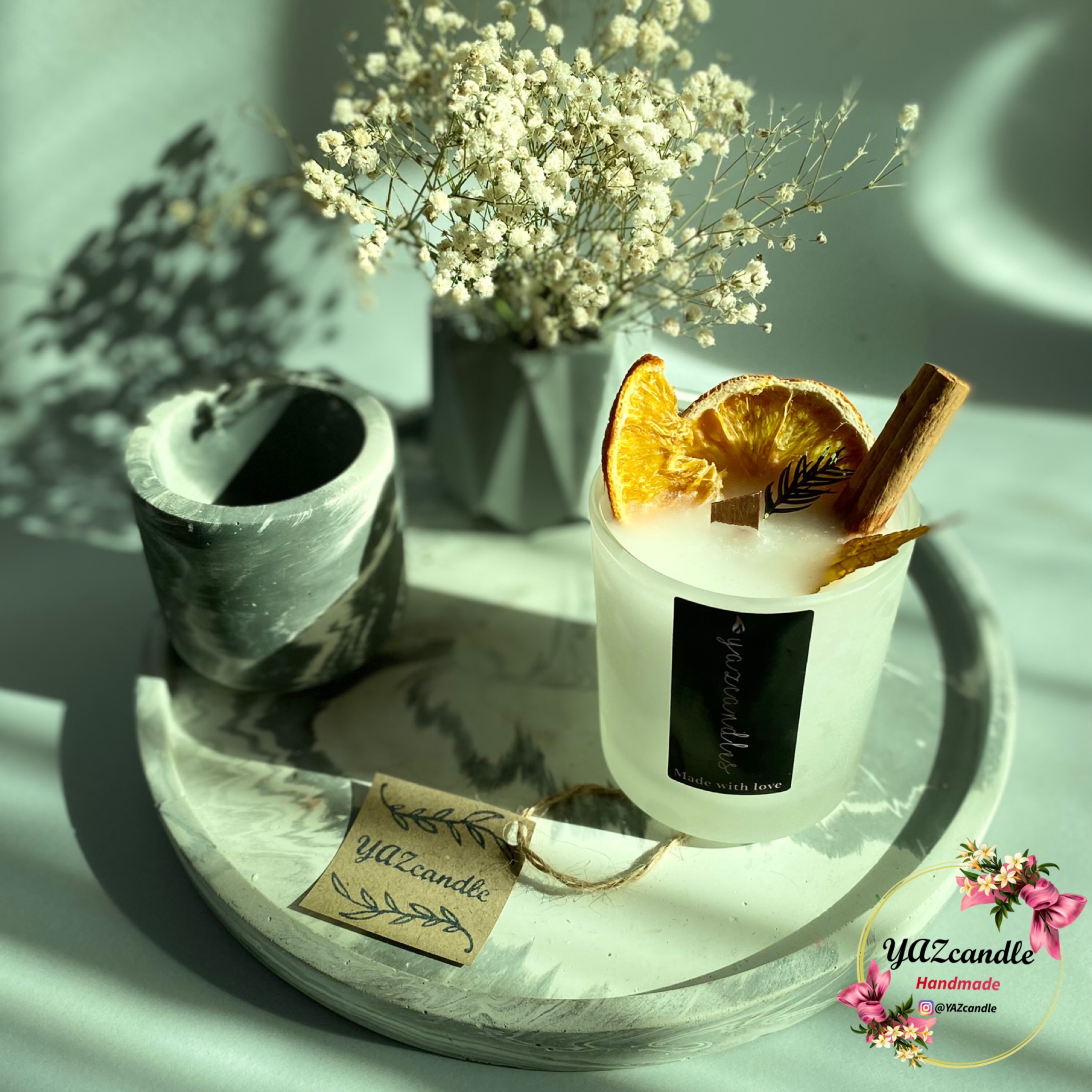 شمع شات شیشه ای مات با پارافین گیاهی سویا