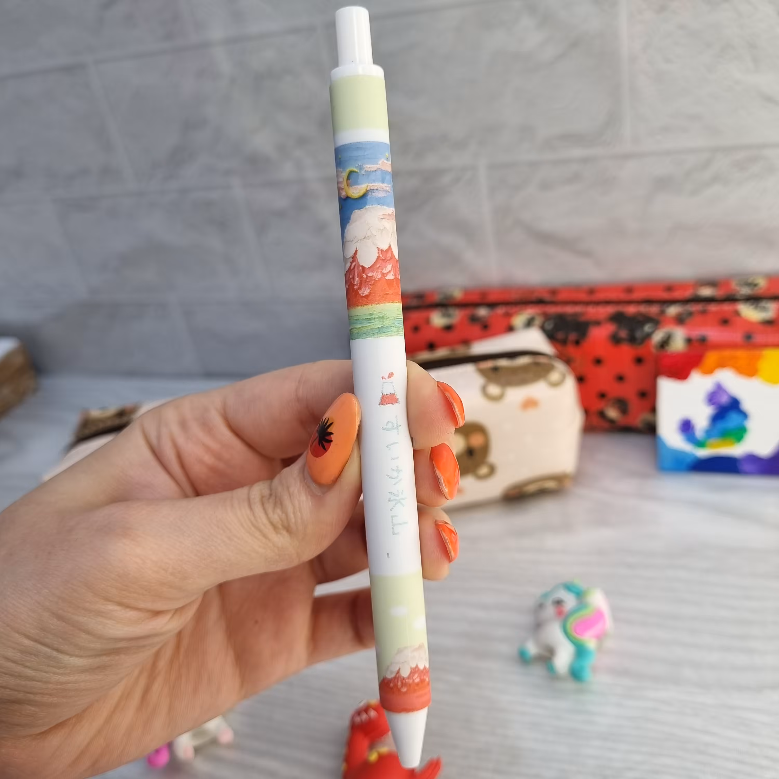 خودکار روان نویس فشاری طرح هنری 1 با جوهر مشکی 