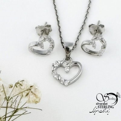 نیمست قلب نقره ایتالیا کد 15902