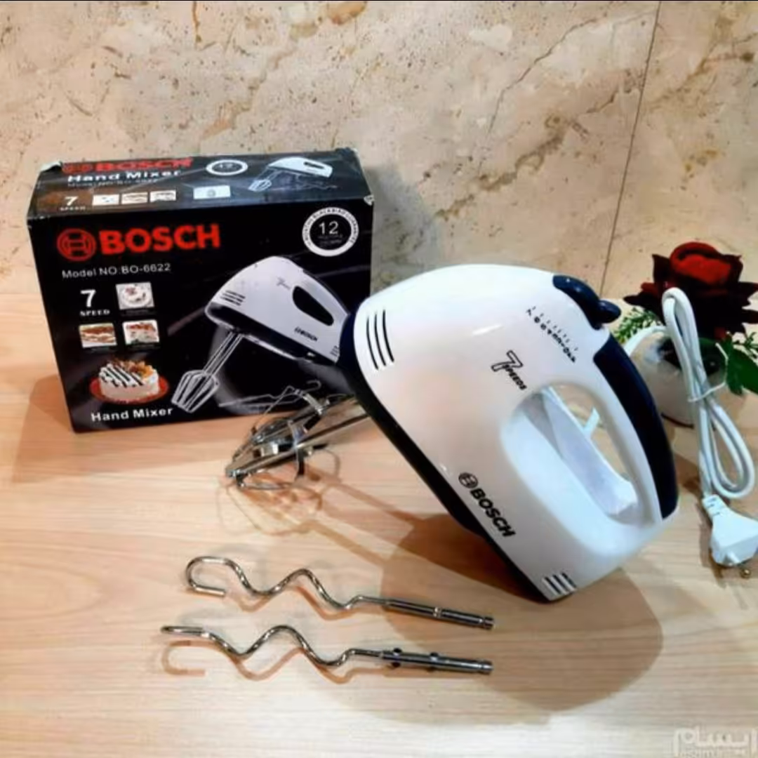 همزن برقی بوش 7 سرعته موتور قوی رنگ سفید 