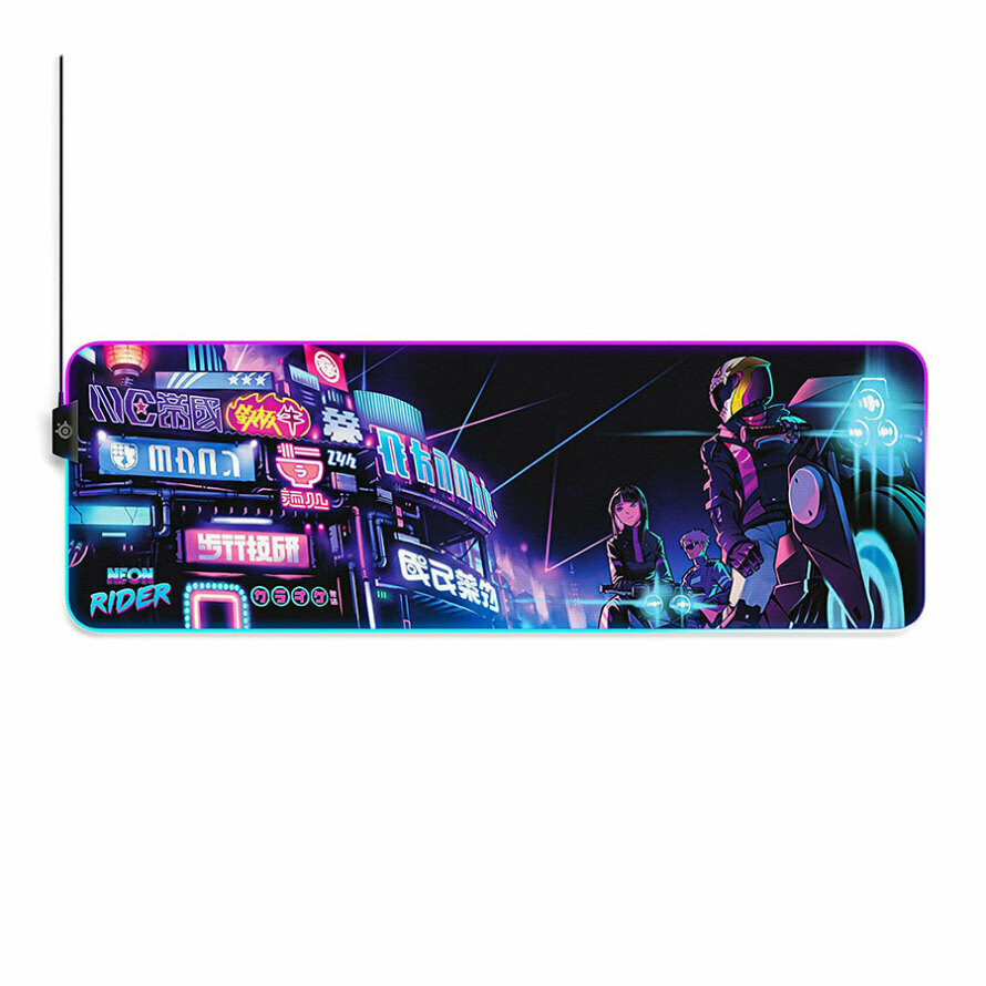 موس پد گیمینگ استیل سریز QCK PRISM CLOTH (XL) NEON RIDER EDITION
