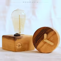 چراغ مطالعه چوبی+ساعت