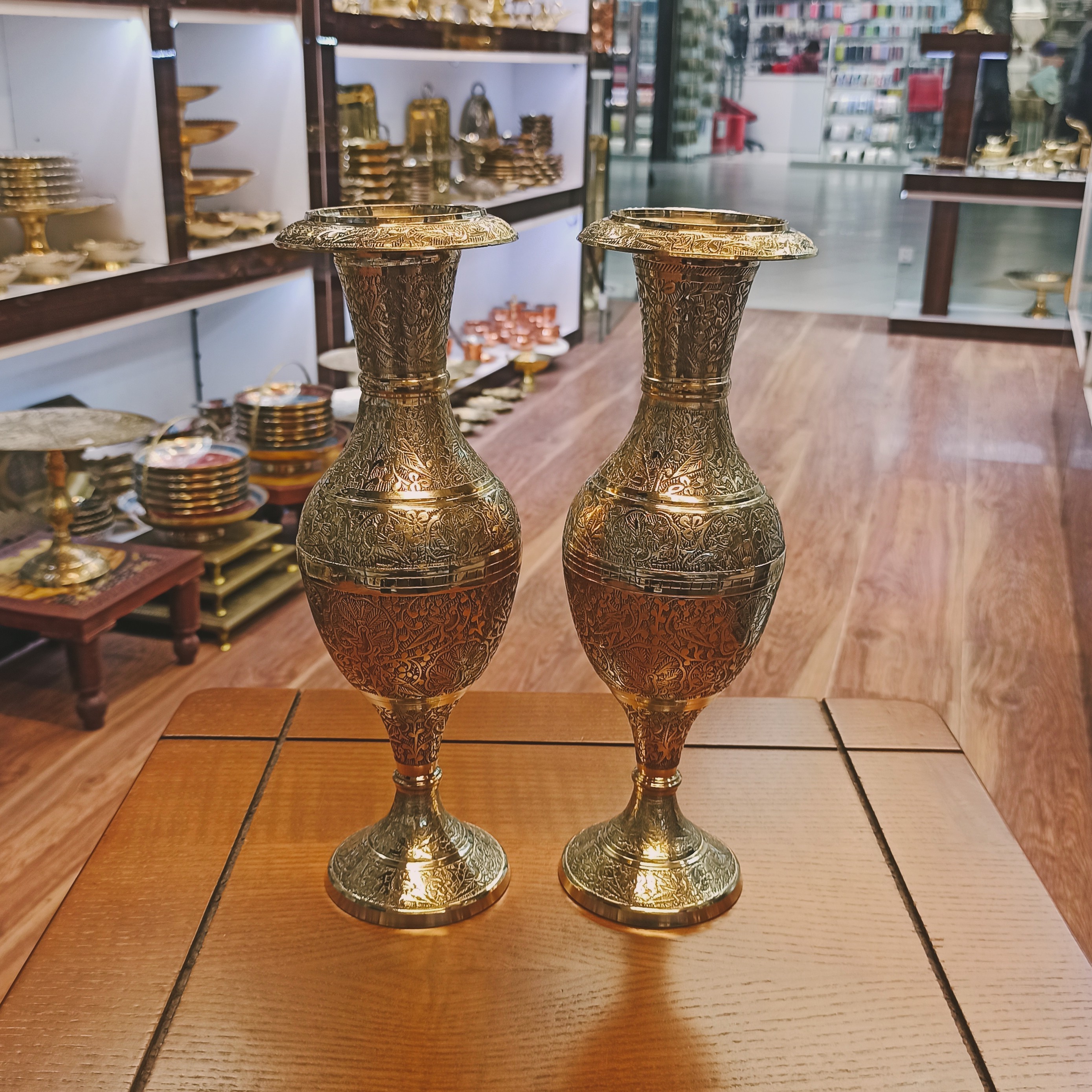 گلدان کشمیری برنجی