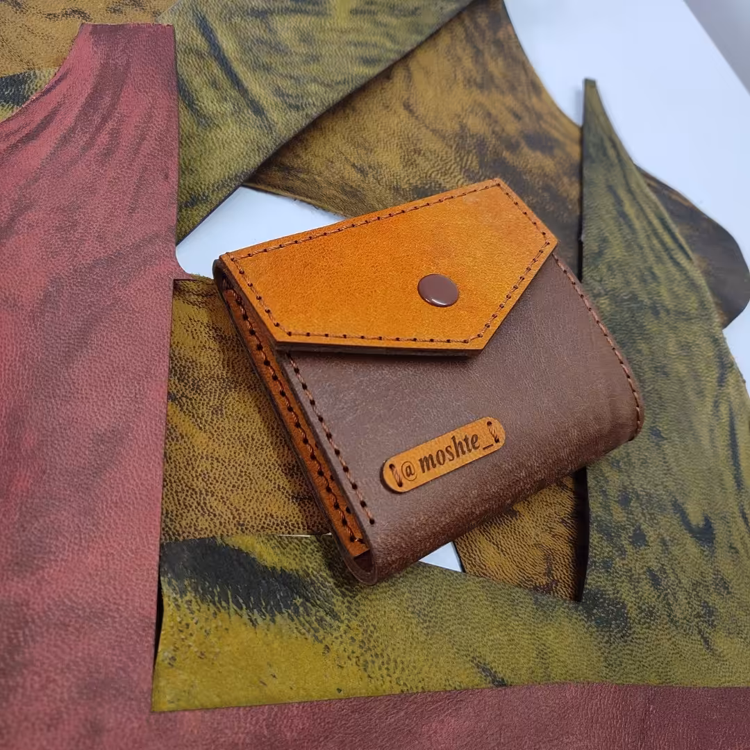 کیف پول جیبی چرم طبیعی دستدوز 6