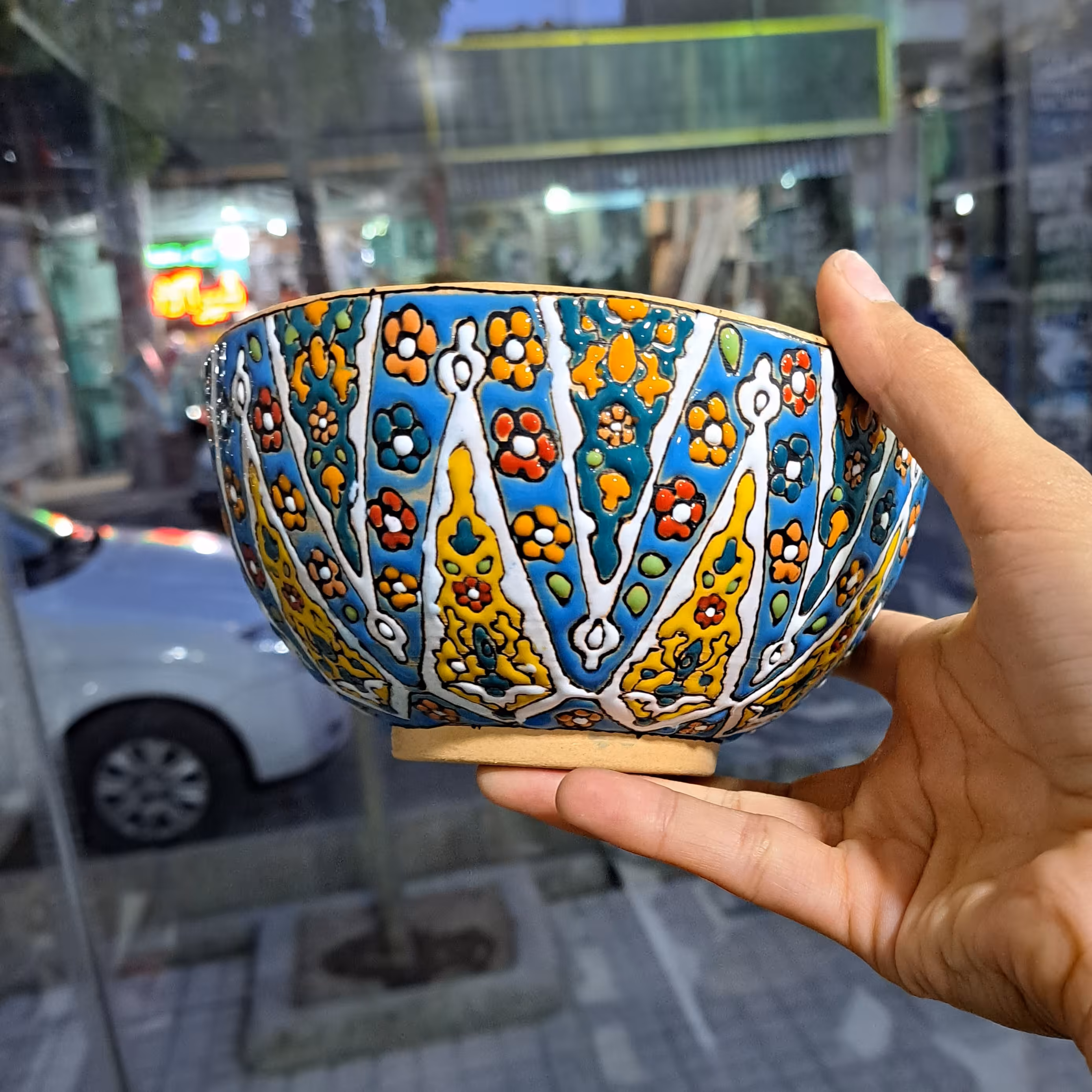 کاسه میناکاری سفالی