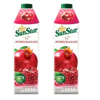 آبمیوه طبیعی انار سان استار - 1 لیتر بسته 2 عددی