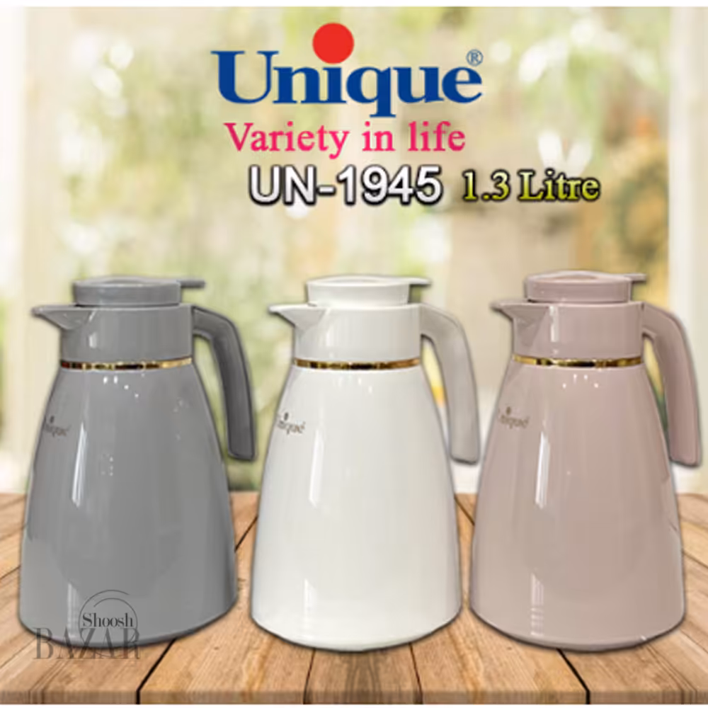 فلاسک 1.3 لیتر رنگی شیشه دار یونیک کد 1945