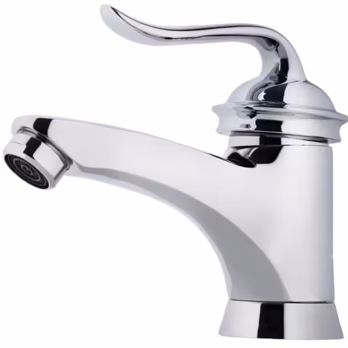 شیر روشویی شیرالات رز مدل قاجاری رنگ کروم کاتریج بزرگ پرفشار 