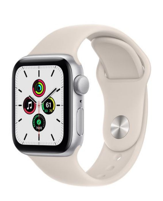 اپل واچ سری SE A2351 سایز 40 میلی‌‌متری بدنه نقره‌ای با بند سیلیکونی