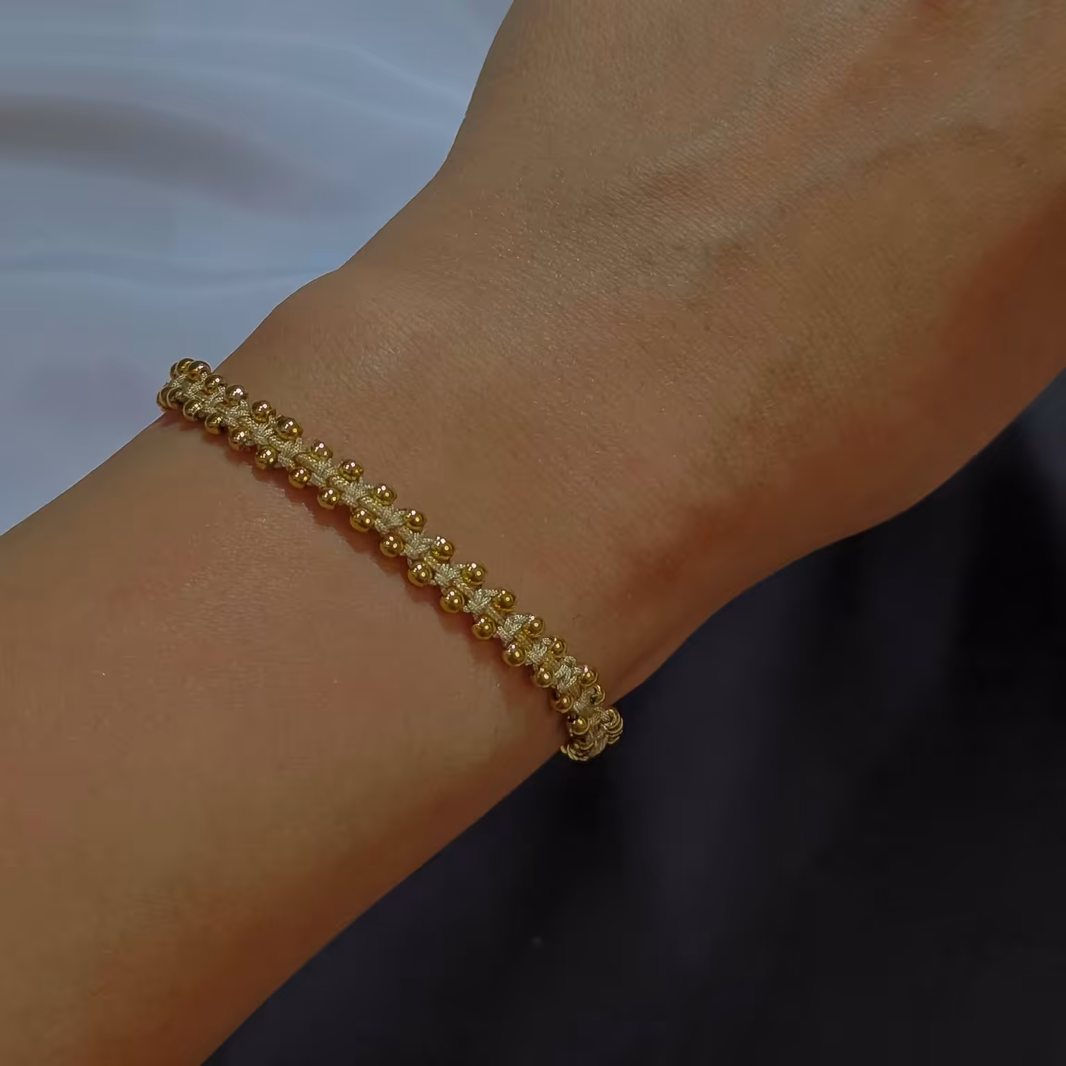 دستبند حدید بافت  دو طرفه 