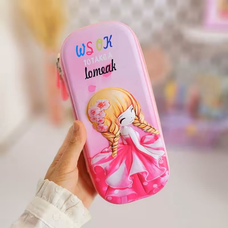 جامدادی زیپ دار طرح دختر