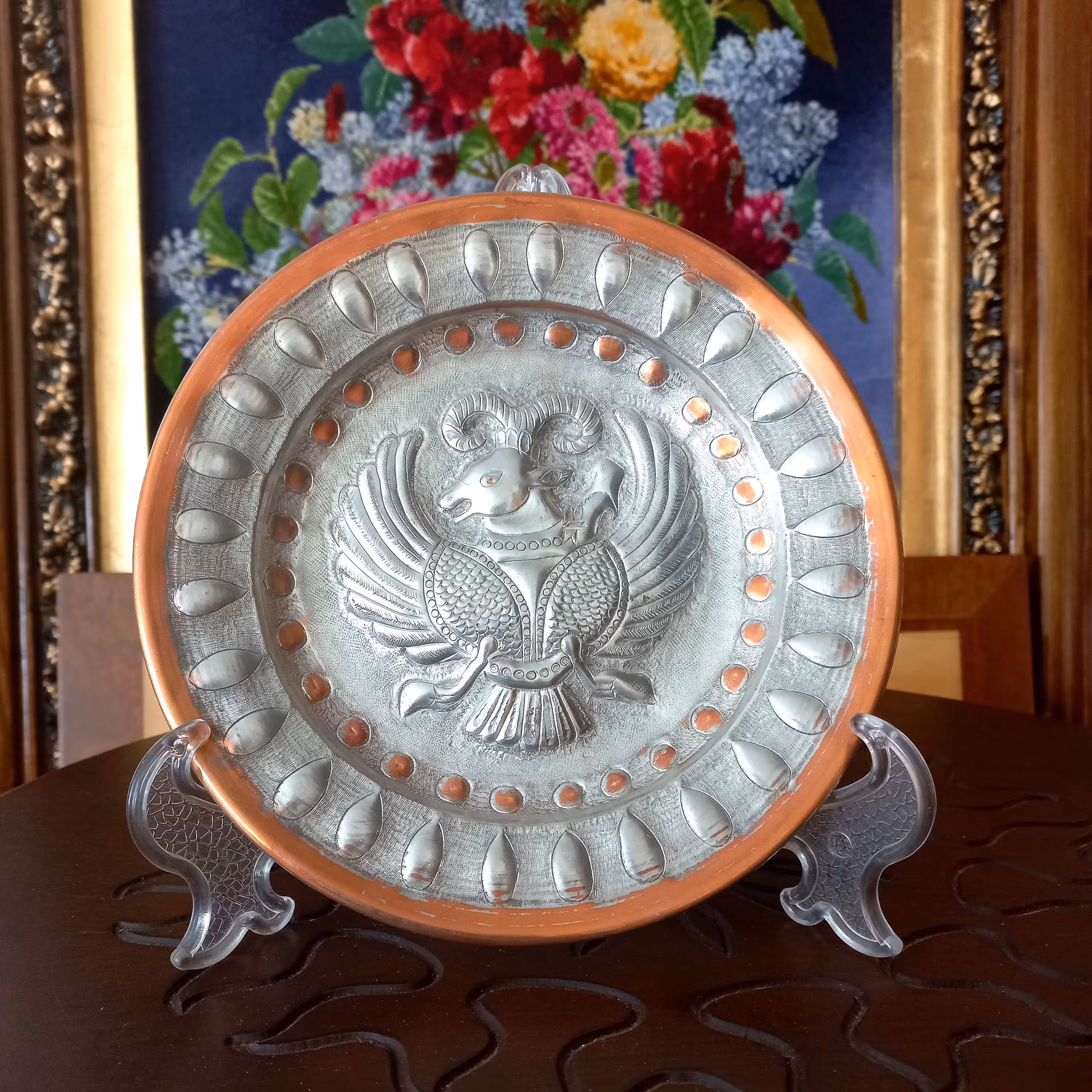 بشقاب تزیینی قلم زنی