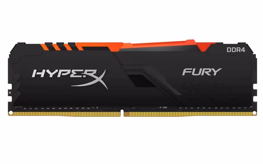 رم تک کاناله کینگستون مدل HyperX Fury RGB فرکانس 3200 مگاهرتز حافظه 16 گیگابایت