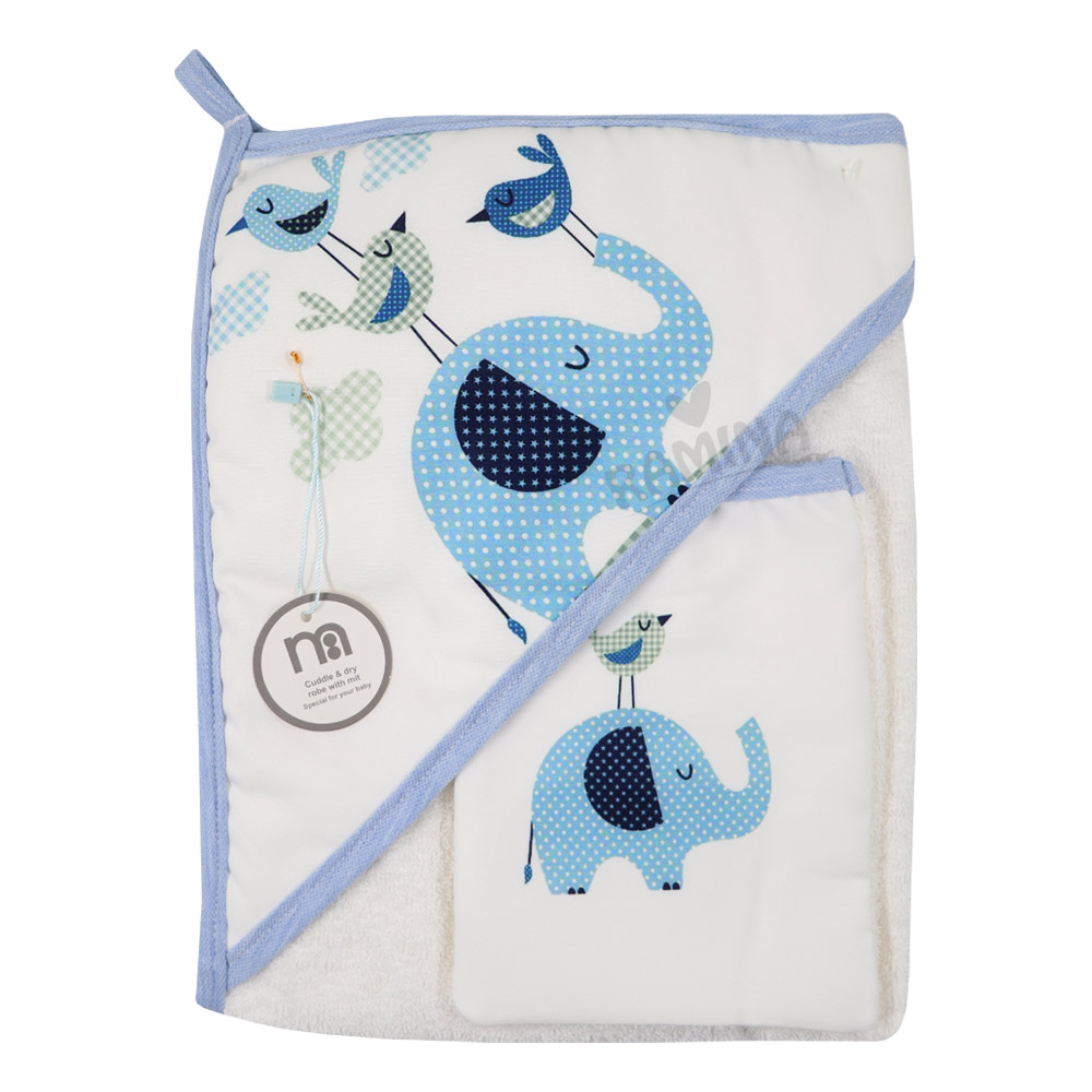 ست دو تکه حوله کلاه دار و لیف عروسکی مادرکر Mothercare