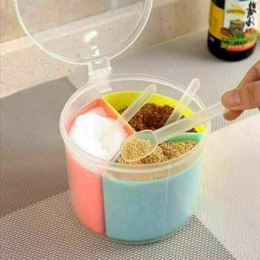 جا ادویه دسته دار سه قسمتی مدل تبسم (نگهدارنده ادویه سه پارت)