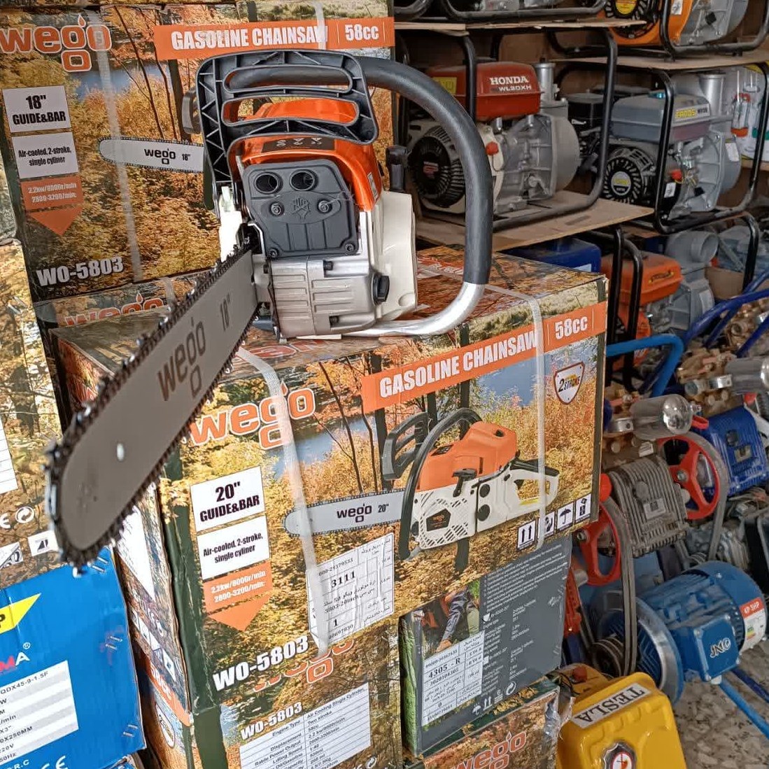 اره موتوری بنزینی وگو 45 سانت 85cc مدل WO-5803