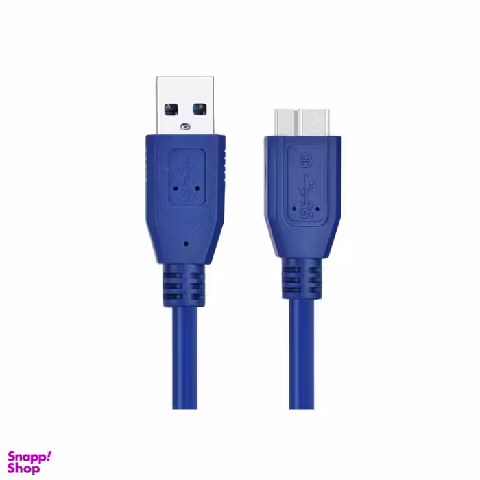 کابل تبدیل USB 3.0 به Micro-B مدل AM/HDD طول 30 سانتی متر رنگ آبی