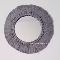 آینه مکرومه شیک قابل رنگبندی سایز کلی 25سانتی(پس کرایه)