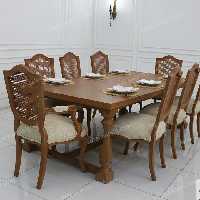 میز غذا خوری حصیری جدید  نئوکلاسیک گندم( ارسال با باربری پس کرایه)