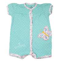 رامپر دخترانه طرح پروانه سبزآبی کارترز Carters