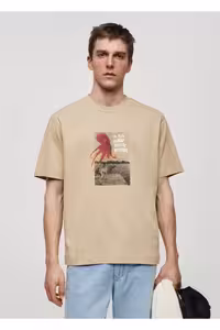 تی شرت نود مردانه 100 ٪ پنبه الگوی T SHIRT منگو MANGO Man