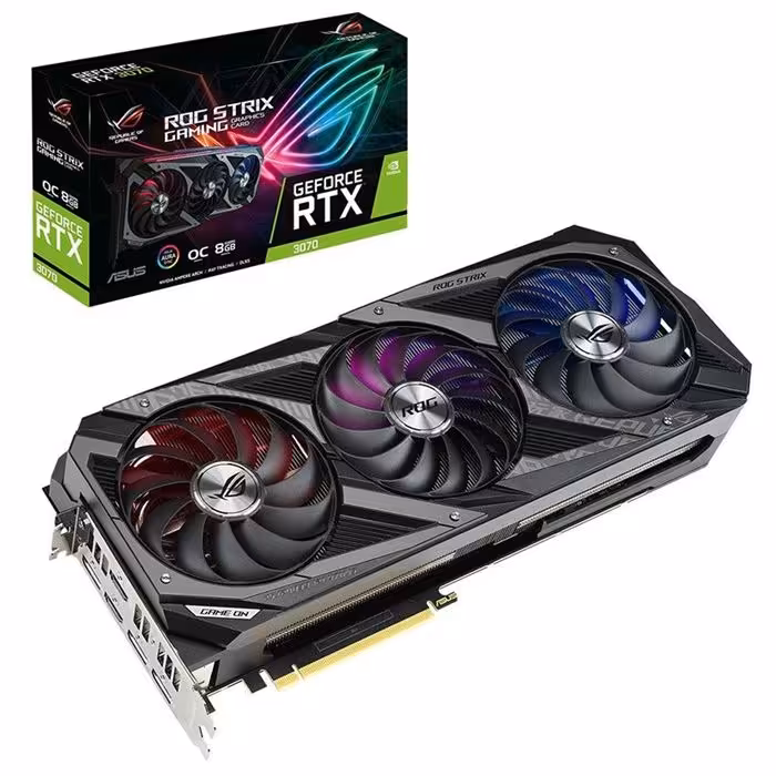 کارت گرافیک ایسوس ROG STRIX GeForce RTX 3070 O8G LHR GAMING