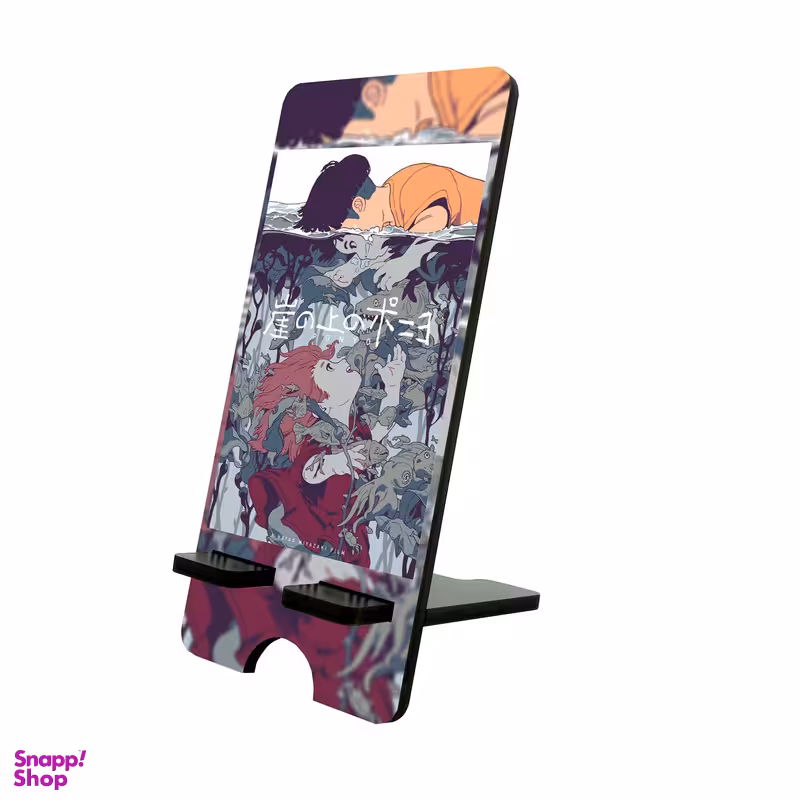 پایه نگهدارنده گوشی موبایل و تبلت طرح انیمه پونیو روی سخره کنار دریا کد 7682676