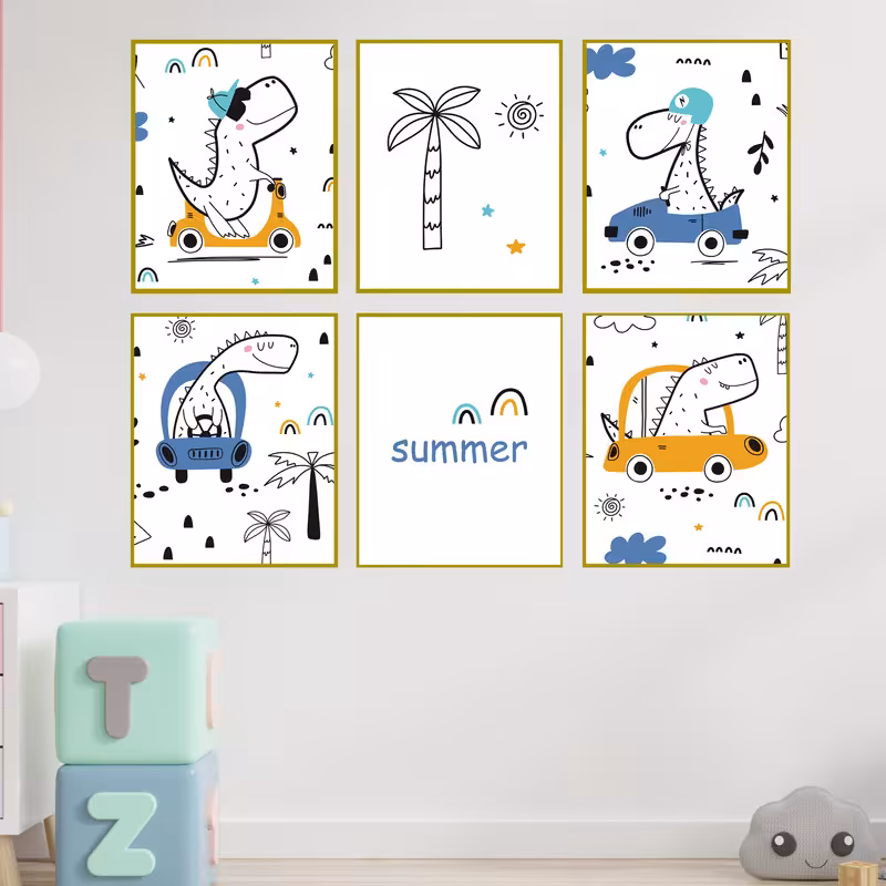 تابلو مدل دکوراتیو LD0021 مجموعه 6 عددی