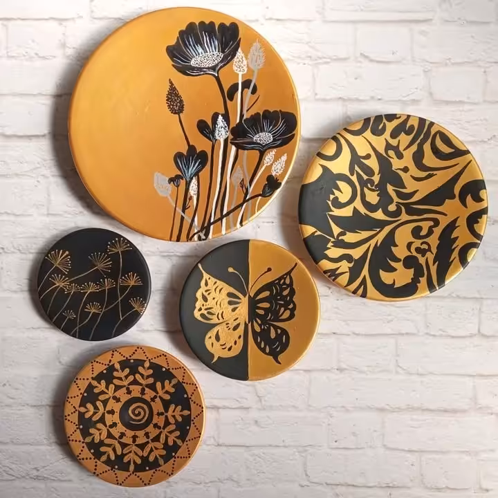 ست دیوارکوب جدید مدرن دکوری دکوراتیو پروانه طلایی مشکی 