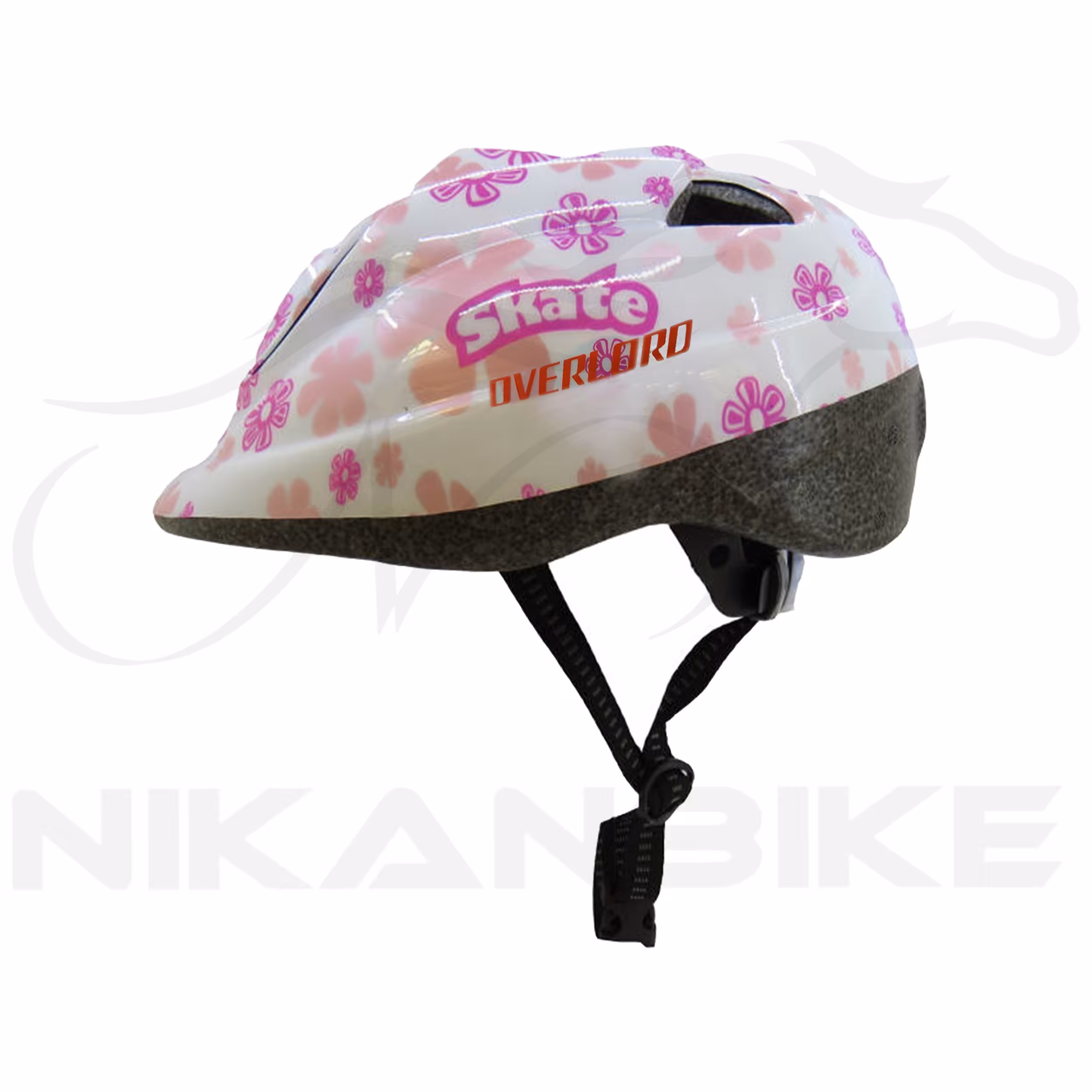 کلاه ایمنی دوچرخه اورلورد مدل HB5-2 سفید گلدار  کد 1301243