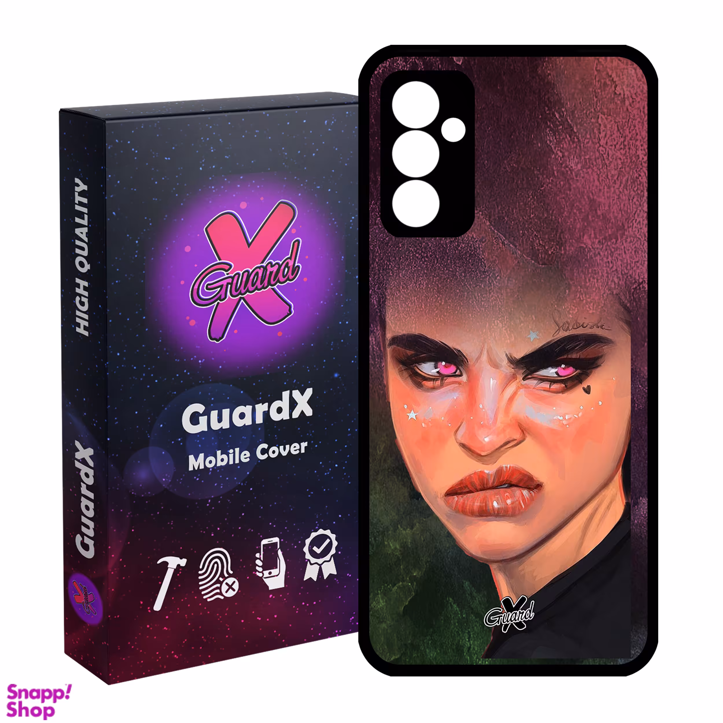 کاور گارد ایکس طرح Girl مدل Glass10260 مناسب برای گوشی موبایل سامسونگ Galaxy A54 / A54 5G