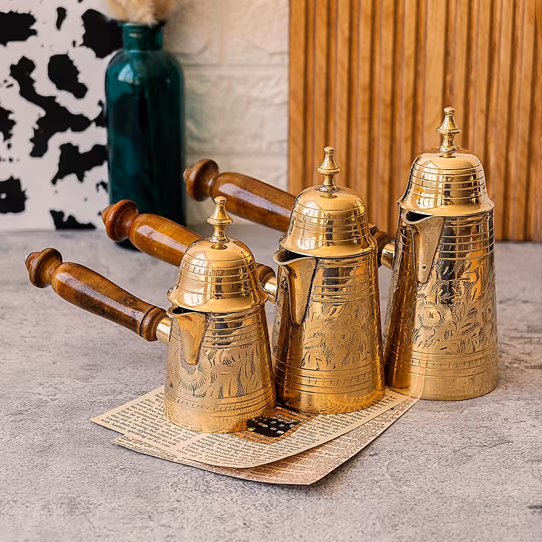 جذوه برنجی دربدار سه کاپ 