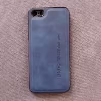 قاب - کاور - گارد چرمی لیندو رنگ سرمه ای مناسب برای آیفون 5 - iphone5- iPhone 5 - آیفون 5 اس - iphone5s - iPhone 5s