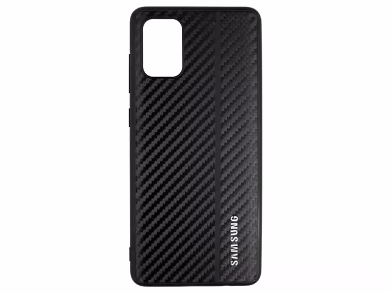 قاب محافظ چرمی فیبر کربن گوشی گلکسی آ 71 سامسونگ  Leather Case carbon fiber cover suitable Samsung A71