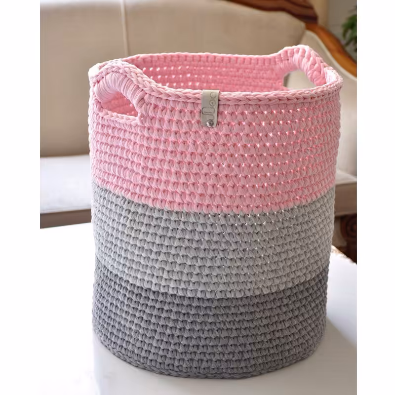 سبد بزرگ کودک رنگ صورتی کد 2228