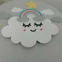 ساعت و ست سطل و جادستمالی و چراغخواب طرح پاندا و ابر