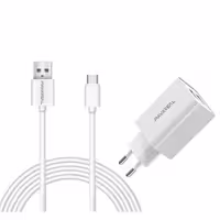 شارژر دیواری پاواریال مدل CK-59 به همراه کابل تبدیل MicroUSB
