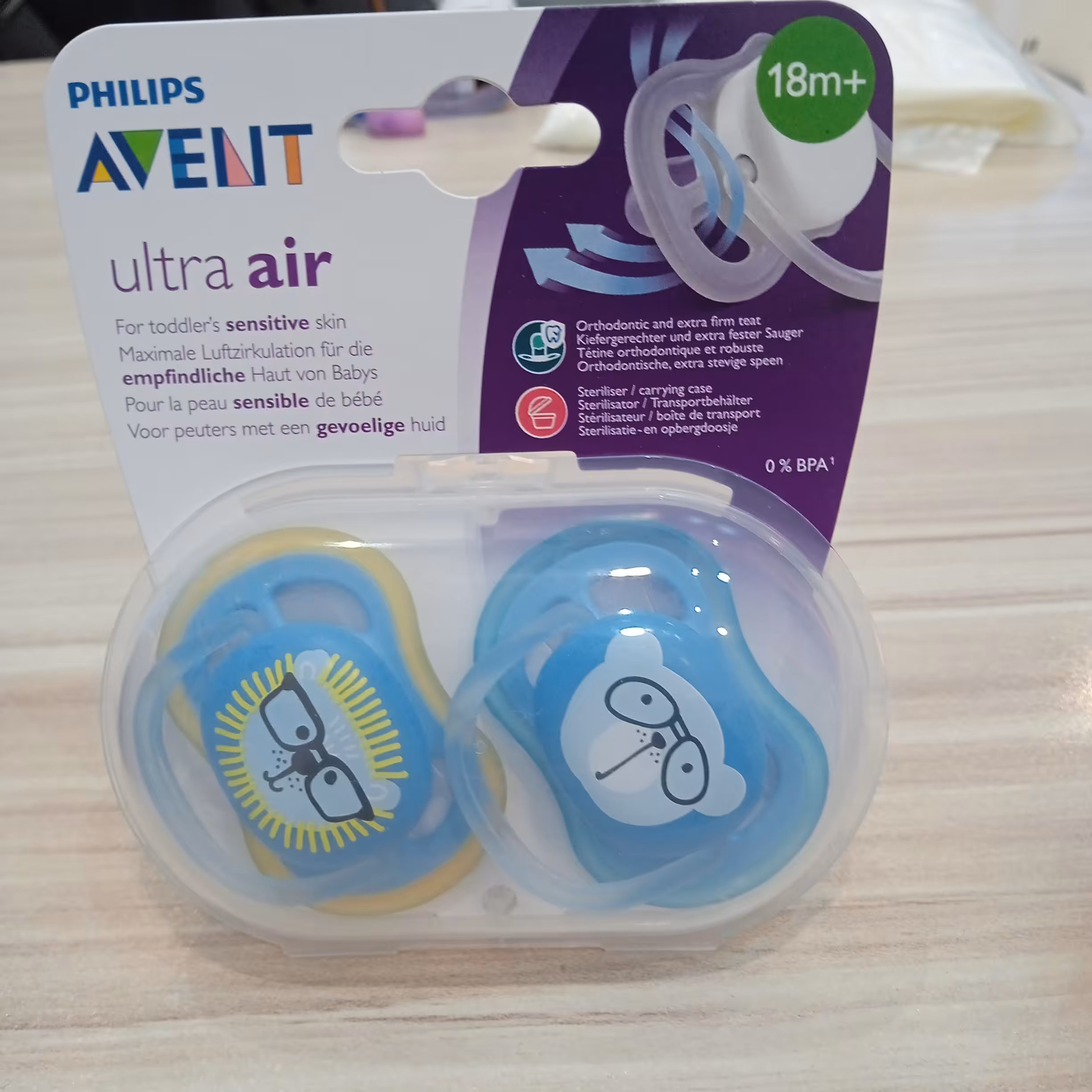 پستانک 18ماه به بالای ارتودنسی اونت ضد نفخ و ضد رفلاکس نوزاد