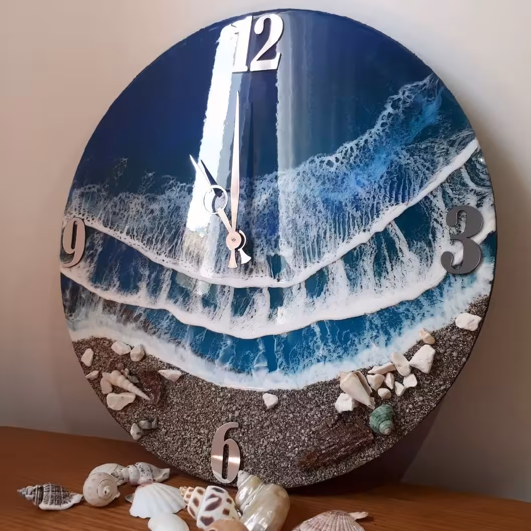 ساعت  رزینی   طرح دریای مواج قطر 40 سانتی