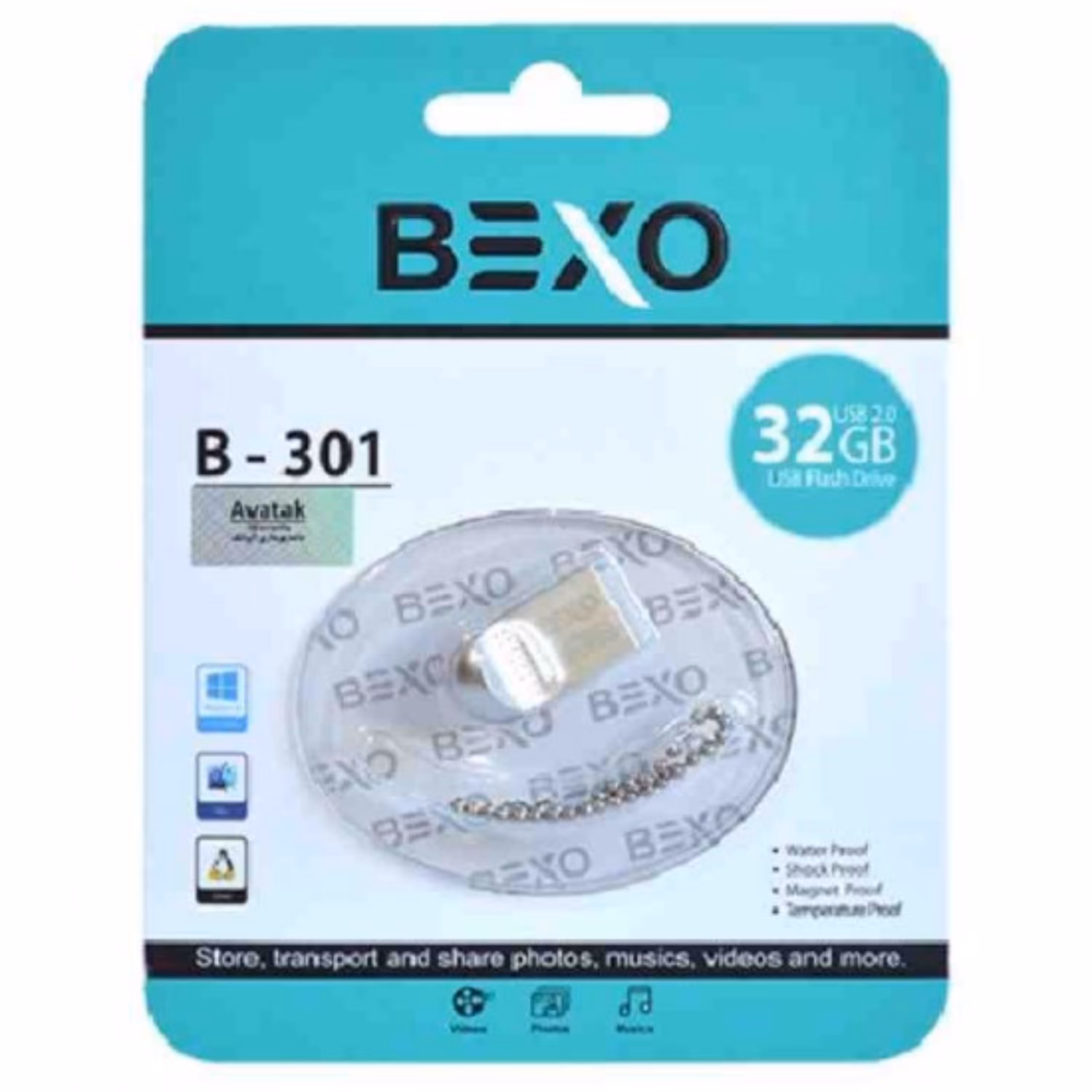 فلش 32GB Bexo B-301 با گارانتی مادام العمر